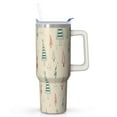 thumbnail image 1 of 40 oz Christmas Bells and Tree Tumbler with Handle and Straw, Stainless Steel Insulated Cup 40 oz, Leak Proof Holiday Mug, Festive Gift, 1 of 4