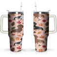 thumbnail image 1 of 40 oz Cute Dachshund Tumbler with Handl Straw, Stainless Steel Insulated Cup with Lid and Straw, Travel Mug,Gifts for Women, 1 of 6