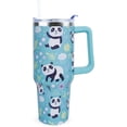 thumbnail image 1 of 40 oz Cute Panda Tumbler with Handle and Straw, Stainless Steel Insulated Cup with Lid and Straw, Travel Mug Water Bottle, Gifts for Women, 1 of 6