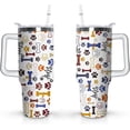 thumbnail image 1 of 40 oz Dog Themed Tumbler with Handle and Straw Lid Gifts for Dog Lovers Double Insulated Cup Travel Coffee Mug, 1 of 1
