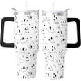 thumbnail image 1 of 40 oz Dog Tumbler With Handle and Straw, Leakproof Stainless Steel Insulated Tumbler, Cup Holder Friendly, Birthday Christmas Gifts for Women Men Who Loves Dog, Travel Coffee Mug Water Bottle, 1 of 6