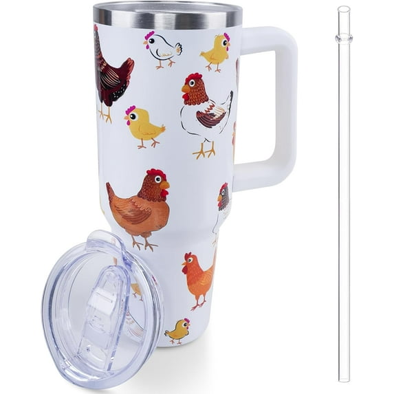 40 oz Goth Moon Tumbler with Handle and Straw, Black Gothic Travel Mug Water Bottle, Stainless Steel Insulated Cup with Lid and Straw, Birthday Christmas Halloween Gifts