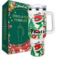 thumbnail image 1 of 40 oz Grin-chi ChristmasTumbler with Lid and Straw, Stainless Steel Tumbler with Handle, Car Mug Outdoor Sports Travel Christmas Gift 40oz Insulated Tumblers (Christmas 9), 1 of 5