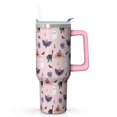 thumbnail image 1 of 40 oz Halloween Gothic Skull Pumpkin Tumbler Insulated Stainless Tumbler, Witch Ghost Coffee Cup Water Bottle, Holiday Gift Idea, 1 of 5