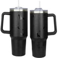 thumbnail image 1 of 40 oz Halloween Tumbler with Handle Lid and Straw - 5D Bat and Spider Web Printed Black Spooky Halloween Water Bottle Travel Mug Cup Gifts for Women Men Adults, 1 of 6