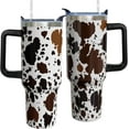 thumbnail image 1 of 40 oz High cow Tumbler with Handle High Cow Gifts for Women Cow Print Stuff Insulated Stainless Steel Tumbler Coffee Cups with Straw Travel Mug with Lid, 1 of 6