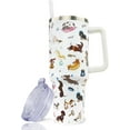 thumbnail image 1 of 40 oz Insulated Dog Tumbler with Handle & Straw | Leak-Proof Travel Mug | Stainless Steel Water Cup | Gift for Dog Lovers, 1 of 6