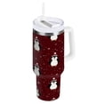 thumbnail image 1 of 40 oz Insulated Stainless Steel Tumbler Double Wall Stainless Steel Tumbler with 2-Way Drinking Cute Penguin Pattern, 1 of 9