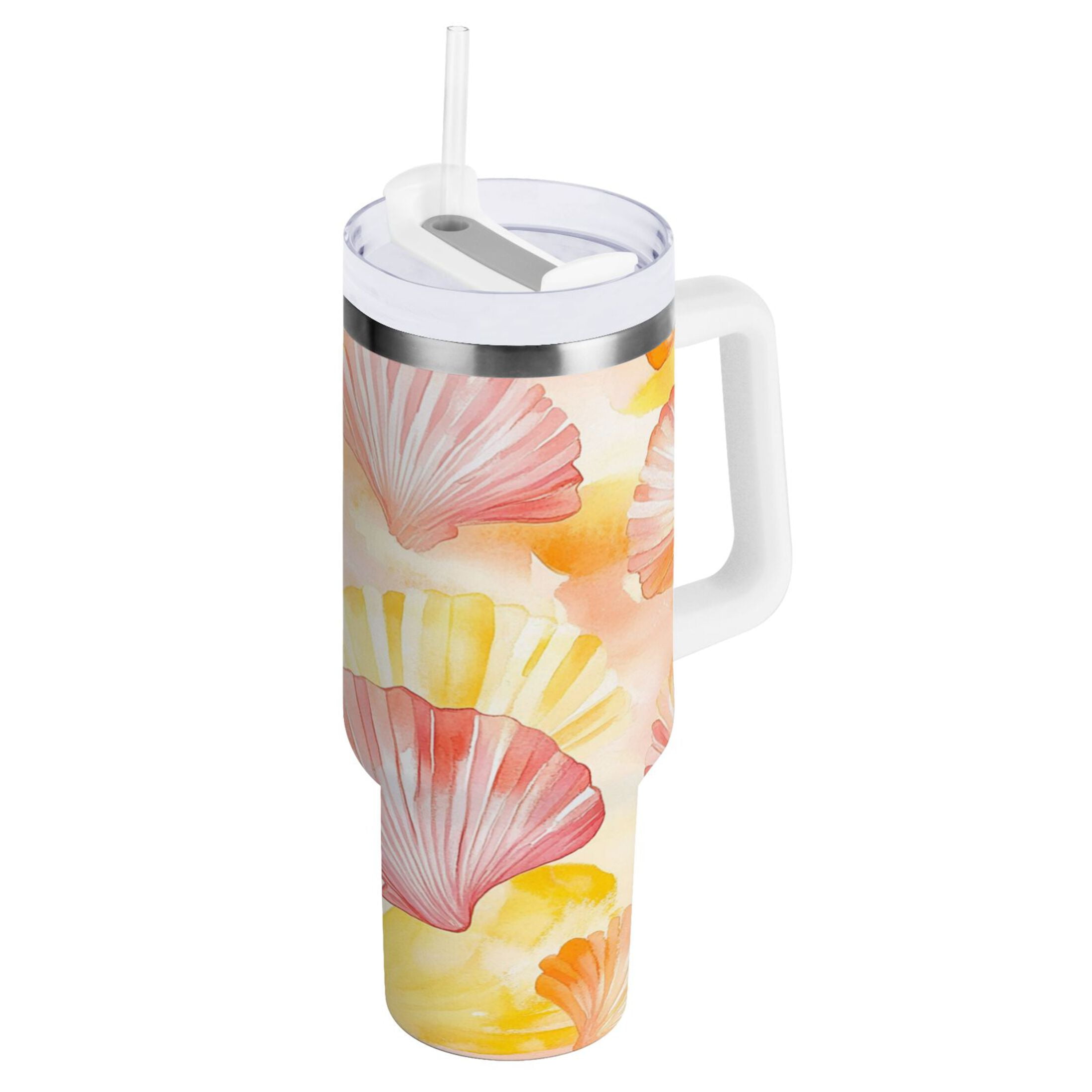 Oz Insulated Stainless Steel Tumbler With Handle Vacuum Insulated Travel Mug Beautiful