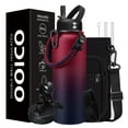 thumbnail image 1 of 40 oz Insulated Water Bottle with Straw - Auto Spout Lid, Modern Stainless Steel Water Flask 40oz Keep Cold-48Hrs, Hot-24Hrs Thermo Canteen Mug, 1 of 10