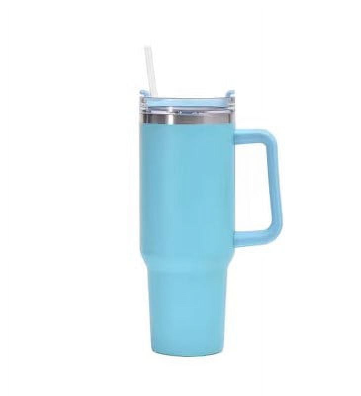Sivio 40 oz Tumbler with Handle and Straw Lid Stainless Steel Insulated Tumblers Travel Mug for Hot and Cold Beverages,Blue, Size: 26.5