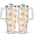 thumbnail image 1 of 40 oz Mushroom Tumbler with Handle Vacuum Insulated Water Bottle Gift for Birthday Christmas Halloween, 1 of 7