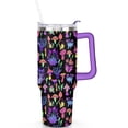thumbnail image 1 of 40 oz Mushrooms Tumbler with Handle Flip Straw Lid Travel 40oz Mushrooms Tumblers Lids Straws Vacuum Insulated Leak Proof Stainless Steel Cup Mug Birthday Travel Must Haves Gifts for Men Women, 1 of 5
