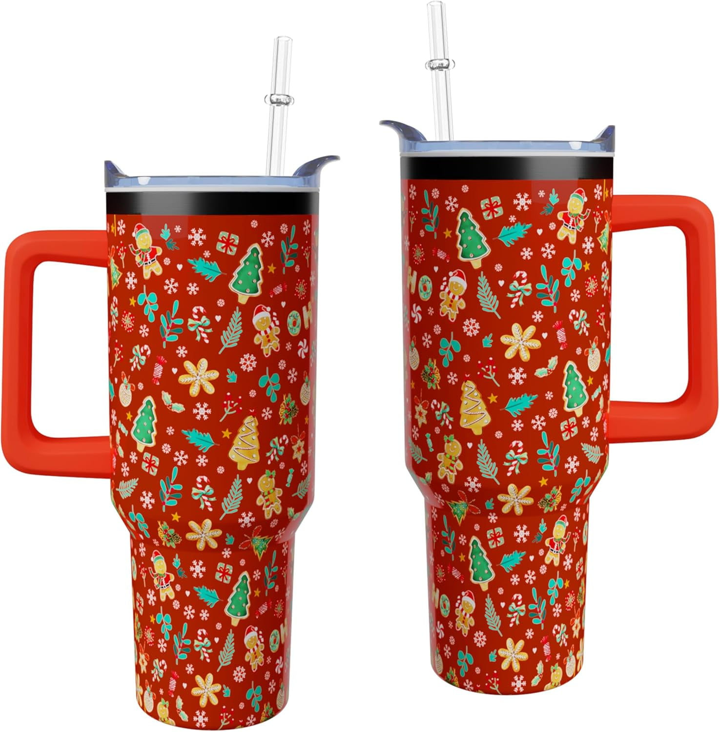 Little Surprise Box Christmas Vacum insulated stainless steel Tumbler with lid and straw, 1 litre