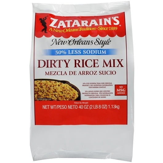 40 oz. Reduced Sodium Dirty Rice Mix - 6/Case