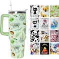thumbnail image 1 of 40 oz Sloth Stainless Steel Tumbler with Handle Straw & Lid Sloth Lover Cute Sloth Tumbler Cup Travel Coffee Mug Sloth Gifts for Women Girl, 1 of 1