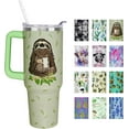 Sloth Handle 40 oz Sloth Tumbler with Handle and Straw Lid 40oz Sloth Gifts for ...