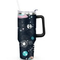 thumbnail image 1 of 40 oz Space Tumblers with Lids Straws Space Tumbler with Handle Flip Straw Lid Vacuum Insulated Leak Proof Stainless Steel Travel Mug Gifts, 1 of 5
