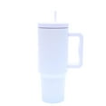thumbnail image 1 of 40 oz. Stainless Steel Modern Tumbler with Handle  Straw - White, 1 of 4