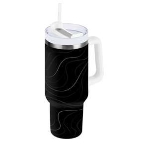 40 oz Stainless Steel Tumbler Vacuum Insulated Leak Proof Stainless Steel Coffee Cup Water Bottles Flat Geometric Vector