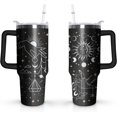 thumbnail image 1 of 40 oz Sun And Moon Tumbler With handle and straw,Stainless Steel Cup Extra Large Vacuum Double Wall Insulated Tumblers Travel Mug,Hot and cold beverages Car Cup, 1 of 6