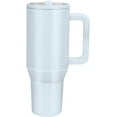 40 oz Tumbler with Handle Flip Straw Rubber Base Straw 100 Leak