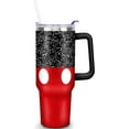 thumbnail image 1 of 40 oz Tumbler with Handle and Straw, Double Wall Vacuum Insulated Stainless Steel Tumbler with straw, 100% Leak-proof Water Bottle, Travel Mug Coffee Cup, Gift for men and Women, 1 of 6