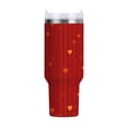 thumbnail image 1 of 40 oz Tumbler With Handle Stainless Steel Insulated Tumbler With Lid for Car Cup Holder Arranged Orange Hearts, 1 of 9