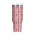 thumbnail image 1 of 40 oz Tumbler With Handle Stainless Steel Insulated Tumbler With Lid for Car Cup Holder Ice Cream Pattern with Striped, 1 of 9