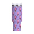 thumbnail image 1 of 40 oz Tumbler With Handle Stainless Steel Insulated Tumbler With Lid for Car Cup Holder Melting Ice Popsicle Pattern, 1 of 9