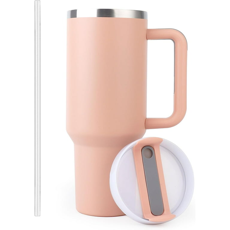 40 oz Tumbler With Handle and Straw Lid for Water,Double Wall