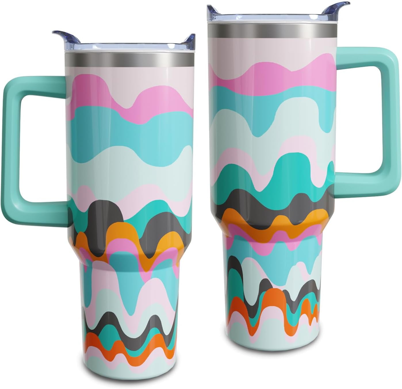 40 oz Tumbler With handle and straw,Camouflage Stainless Steel Cup ...
