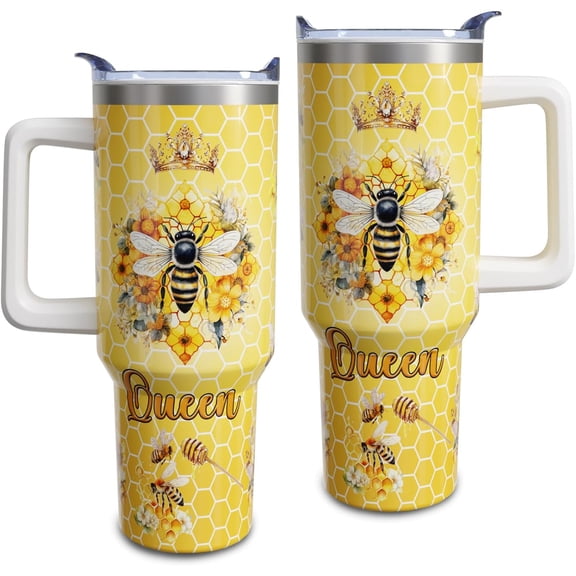 40 oz Tumbler With handle and straw,Sunflower Stainless Steel Cup Extra Large Vacuum Double Wall Insulated Tumblers Travel Mug,Hot and cold beverages Car Cup
