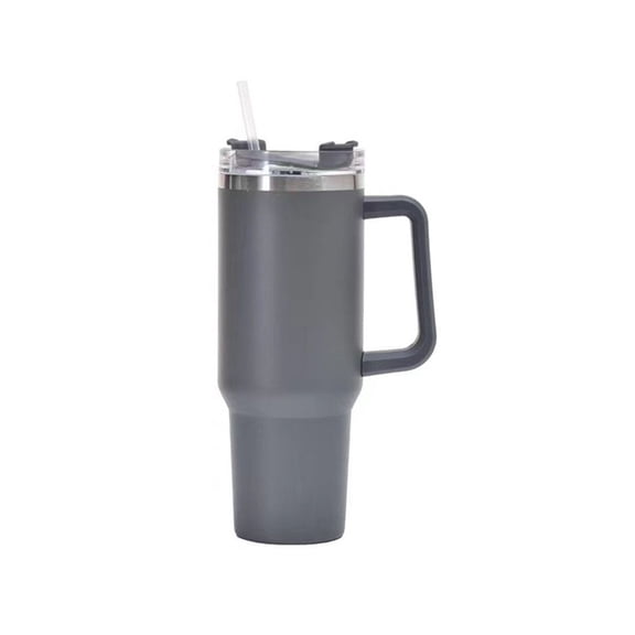 40 oz Tumbler with Handle Stainless Steel Insulated Travel Coffee Mug Double Wall Vacuum Straw for Ice Drinks & Hot