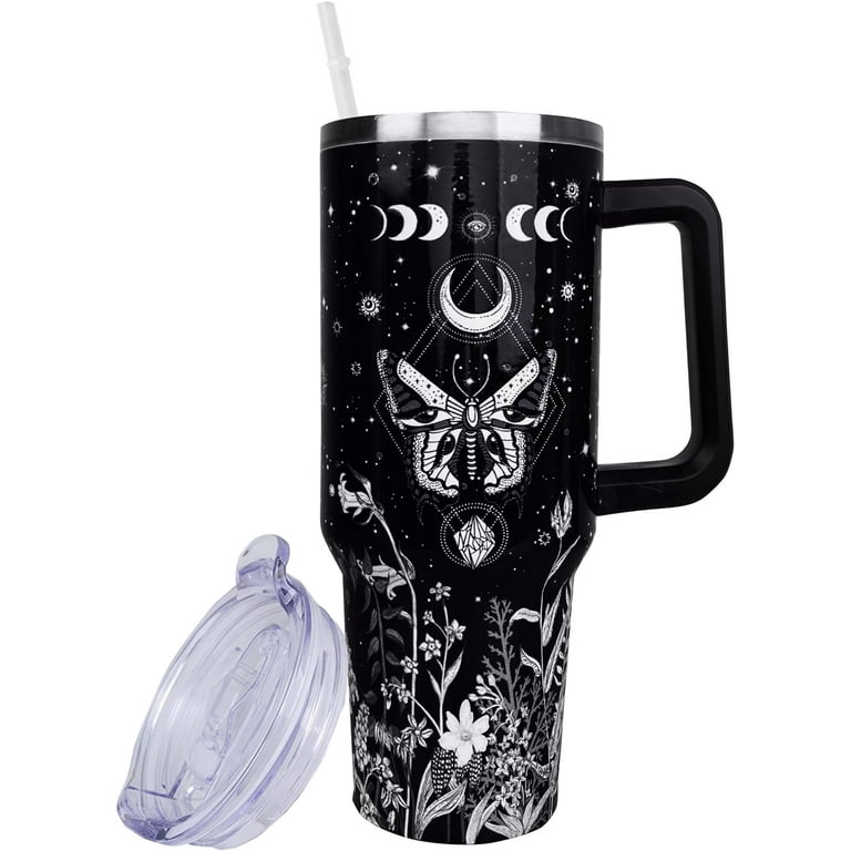 40oz Leak/Spill Proof lid sublimation Blank Tumbler with handle and  stainless steel straw 