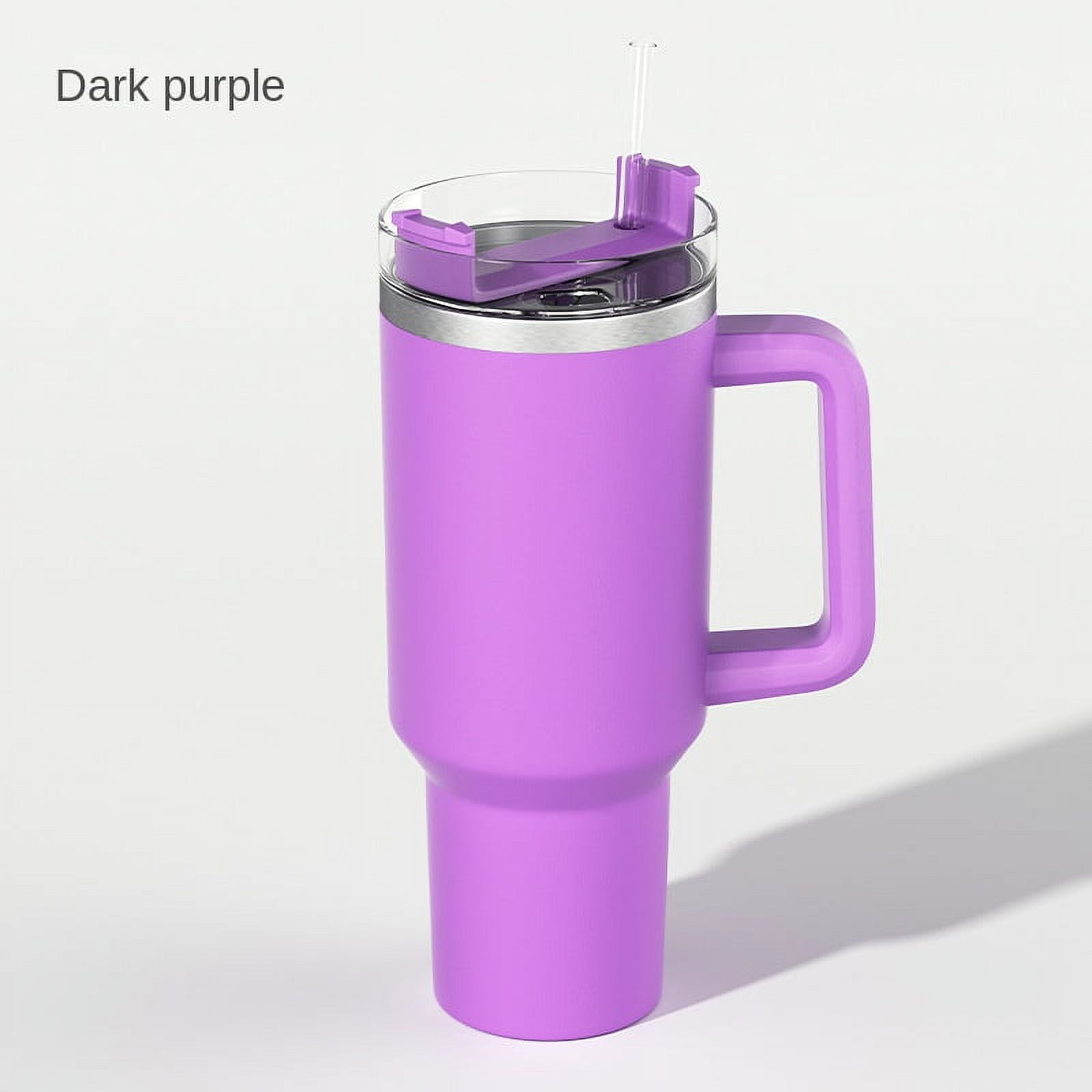 40 oz Tumbler with Handle and Straw Lid Insulated Cup Reusable Stainless Steel Water Bottle