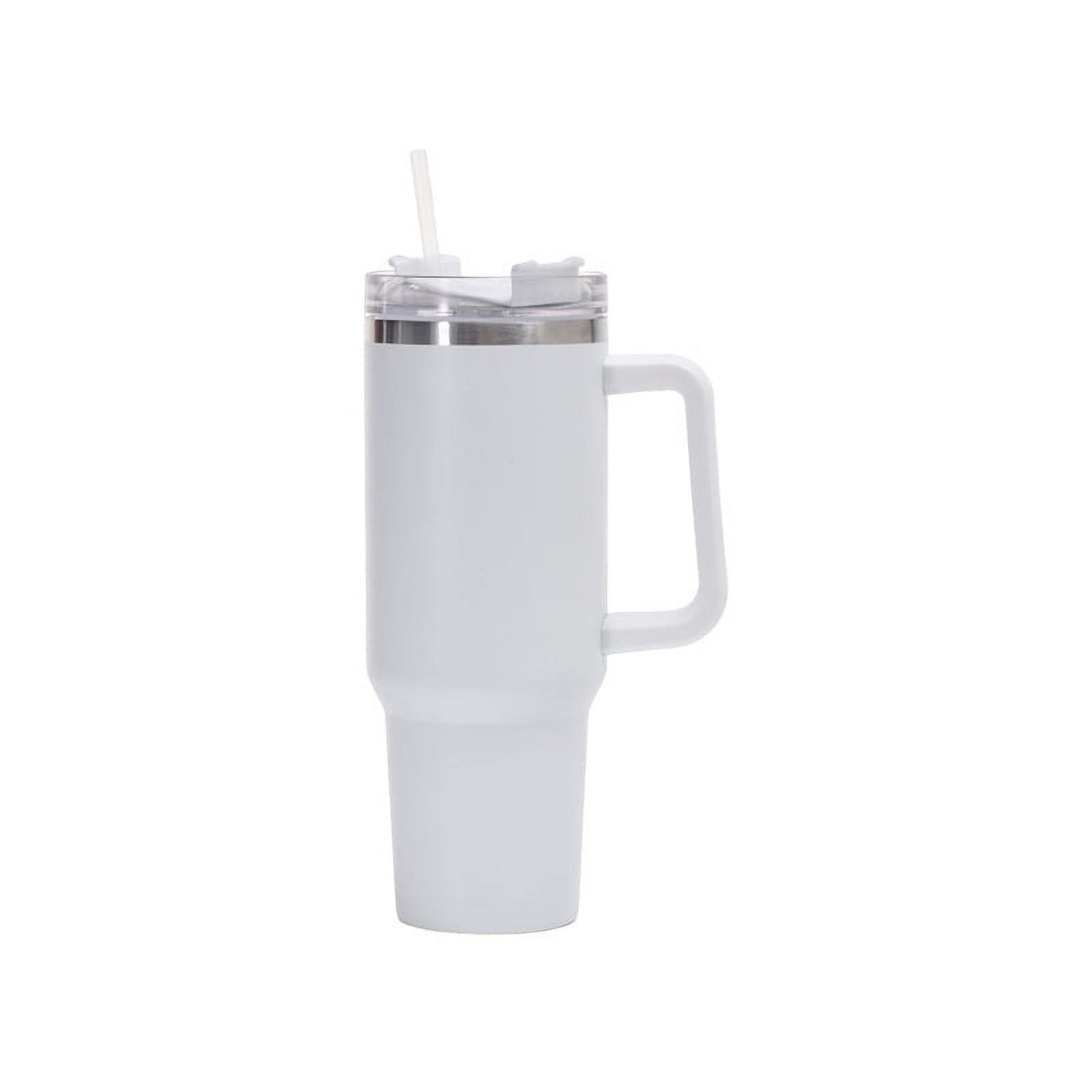 Woodys 40oz Stainless Steel Travel Cup With Handle & Straw