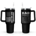 thumbnail image 1 of 40 oz Tumbler with Handle and Straw Lid Leak Proof - Best Dad Ever Birthday Gifts for Dad Mens Father's Day - Stainless Steel Cup Dishwasher Safe, 1 of 7