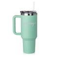 thumbnail image 1 of 40 oz Tumbler with Handle and Straw Lid Stainless Steel Insulated Travel Mug Cup Granny With Heart (Sea Foam Green), 1 of 1
