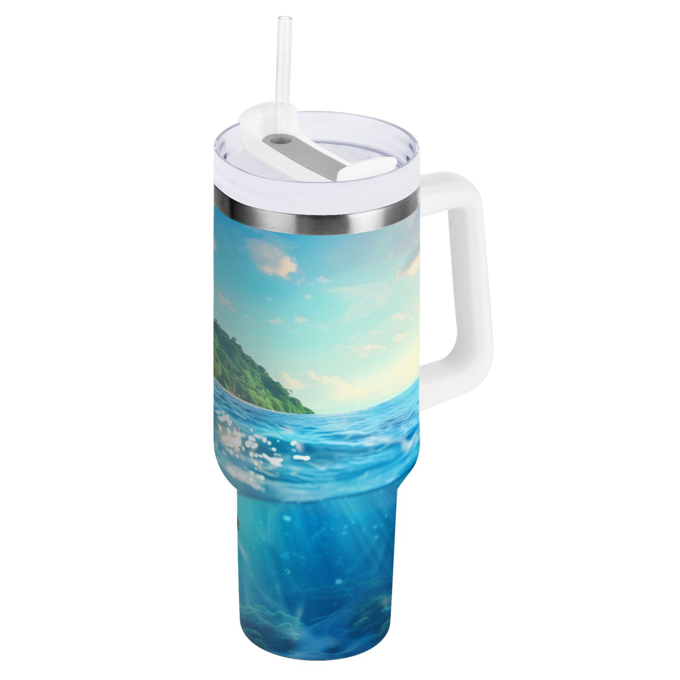 Pentland Tartan Crest 40 oz Insulated Tumbler with Handle