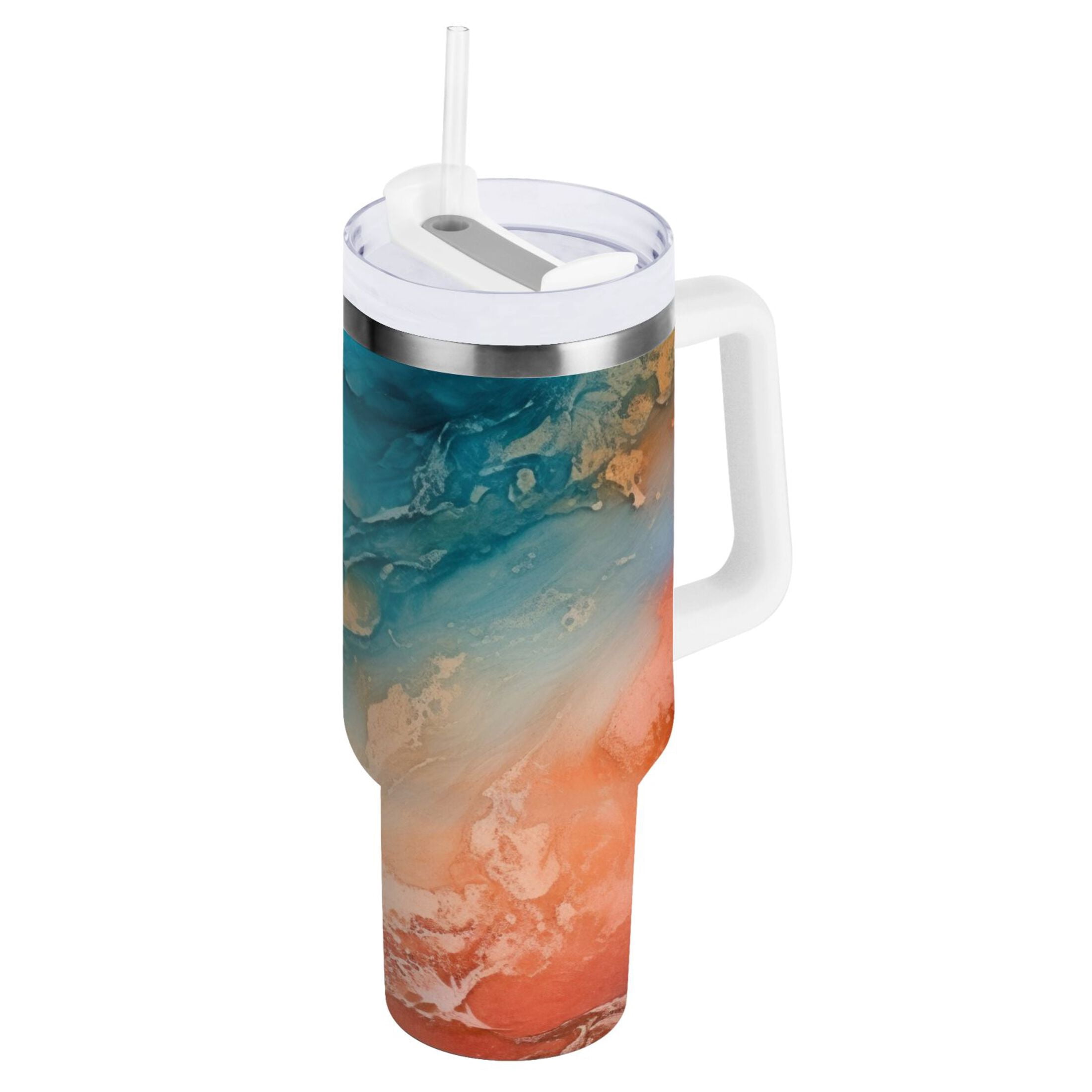 Glass Tartan Crest 40 oz Insulated Tumbler with Handle