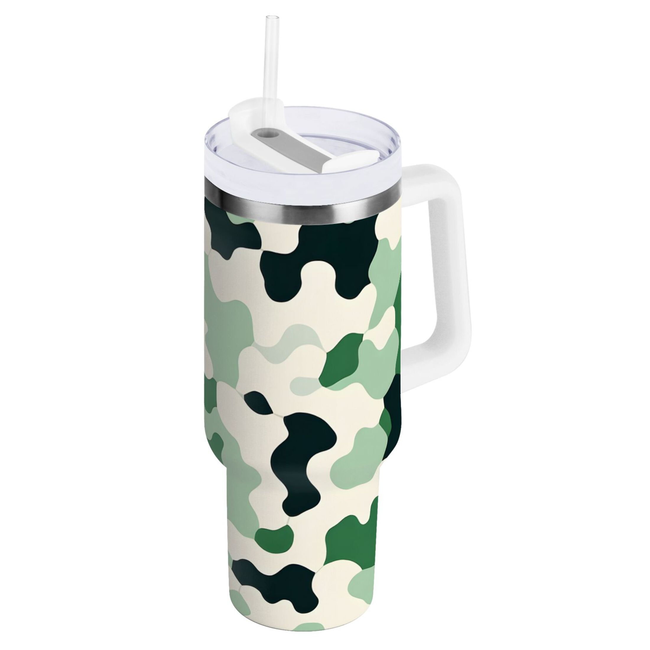 40 oz Tumbler with Handle and Straw Lid Vacuum Insulated Cup Leak-Proof ...
