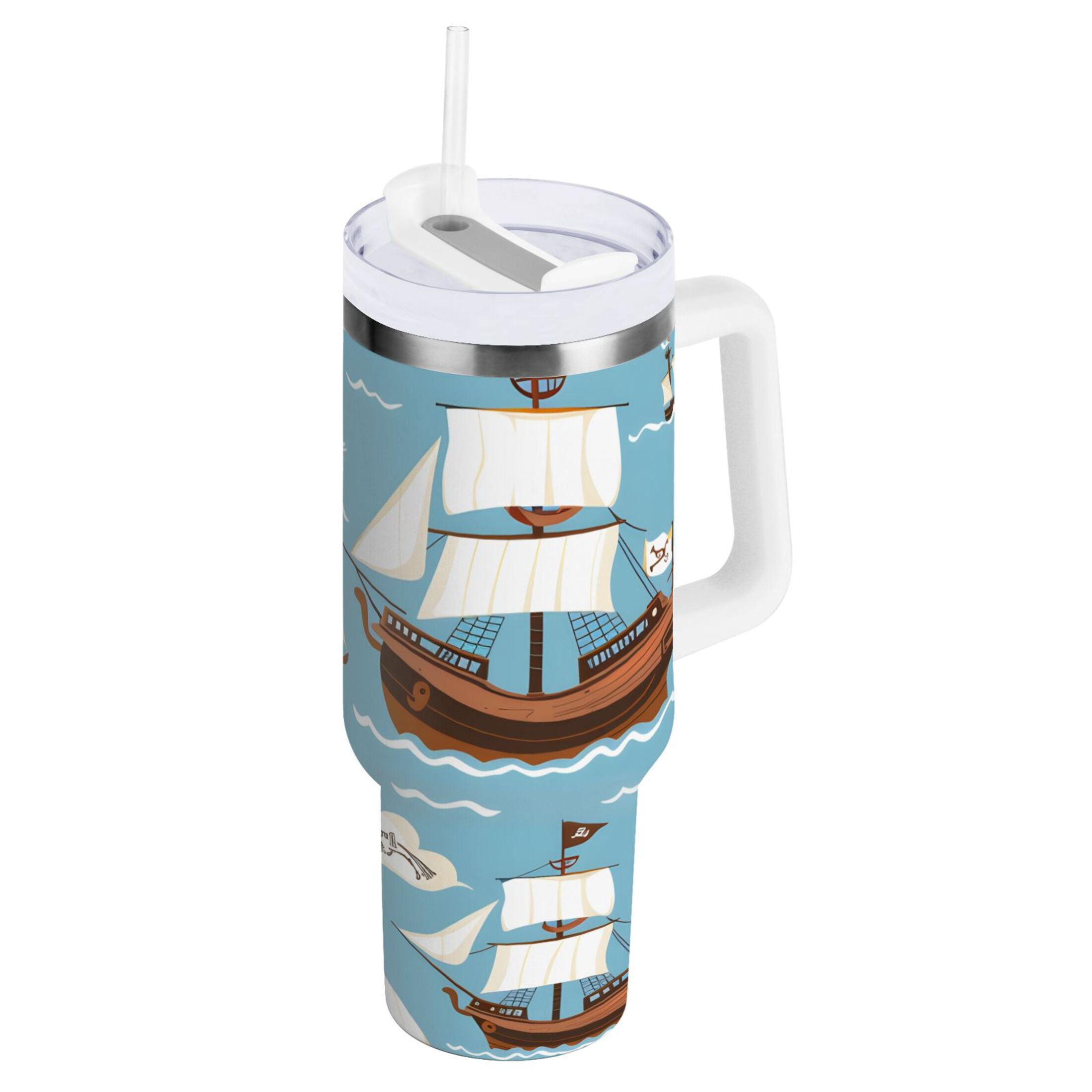 Wood Tartan Crest 40 oz Insulated Tumbler with Handle main image 0
