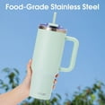 40 oz Tumbler with Handle and Straw Lid, Vacuum Insulated Reusable