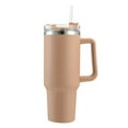 thumbnail image 1 of 40 oz Tumbler with Handle and Straw, Stainless Steel Tumbler with Lid and Straw, Reusable Vacuum Insulated Cup, Travel Coffee Mug, 1 of 8