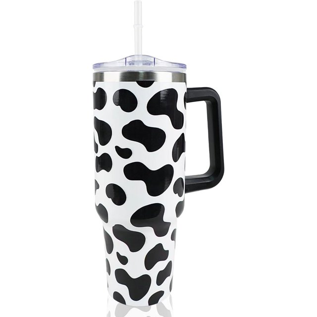 40 oz Tumbler with handle,Insulated Tumbler with Lid and Straw,Vacuum Thermal Cup with Handle