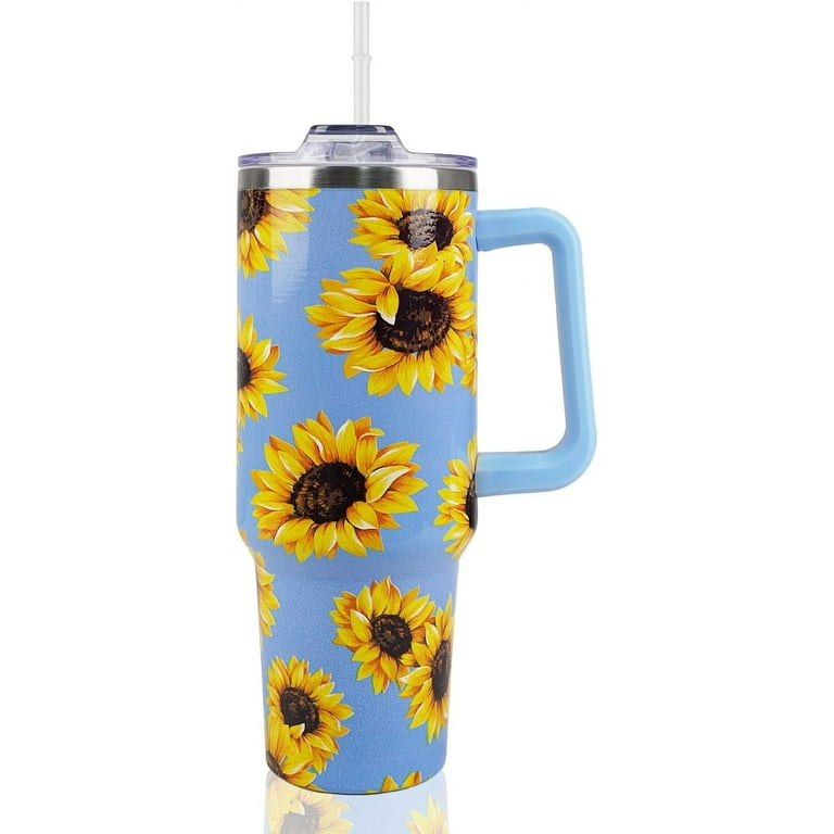 Handle Insulated Cup- Yellow (40oz) – The Silver Strawberry