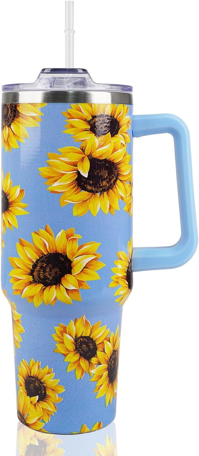 40 oz Tumbler with handle,Insulated Tumbler with Lid and Straw,Vacuum