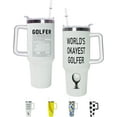 thumbnail image 1 of 40 oz Unique Golf Gifts Tumbler with Handle Straw Lid 40oz Golf Lover Gift for Men Women Double Stainless Steel Insulated Golf Cups Travel Coffee Mug Golf Water Bottles, 1 of 6