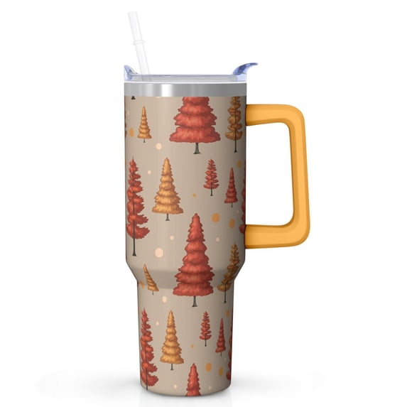 40 oz Winter Wonderland Snowflake Tumbler with Handle and Straw, Stainless Steel Insulated Cup 40 oz, Leak Proof Holiday Mug, Gift Ideas